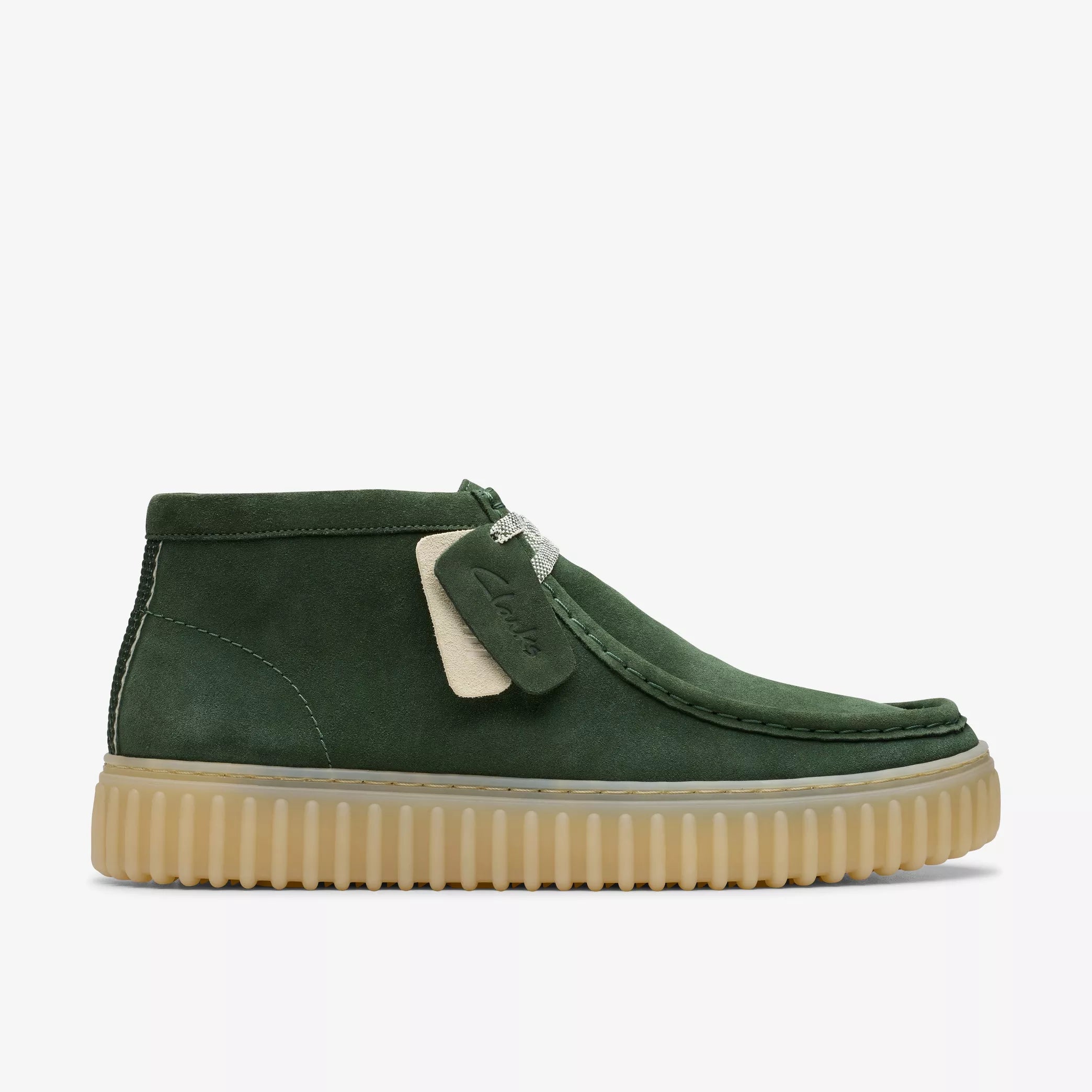 Torhill Hi Pelle scamosciata verde scuro