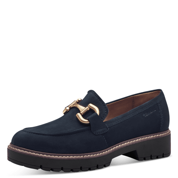 Mocassino camoscio blu