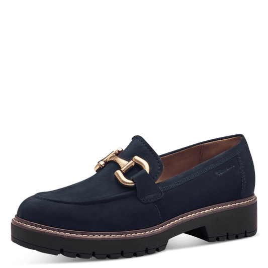 Mocassino camoscio blu