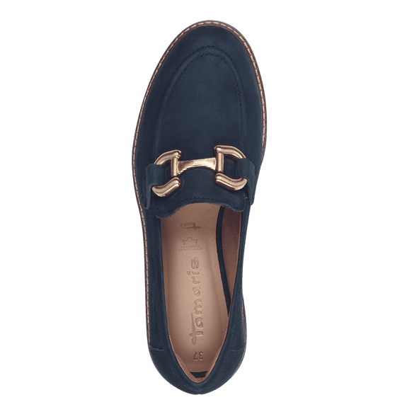 Mocassino camoscio blu