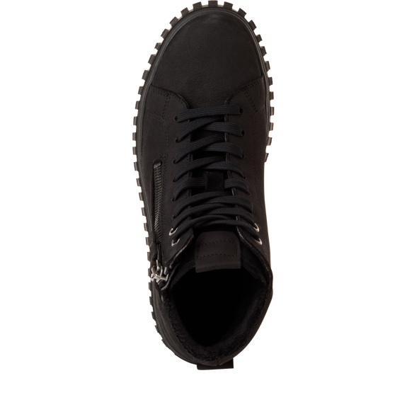 Scarponcino nubuck nero