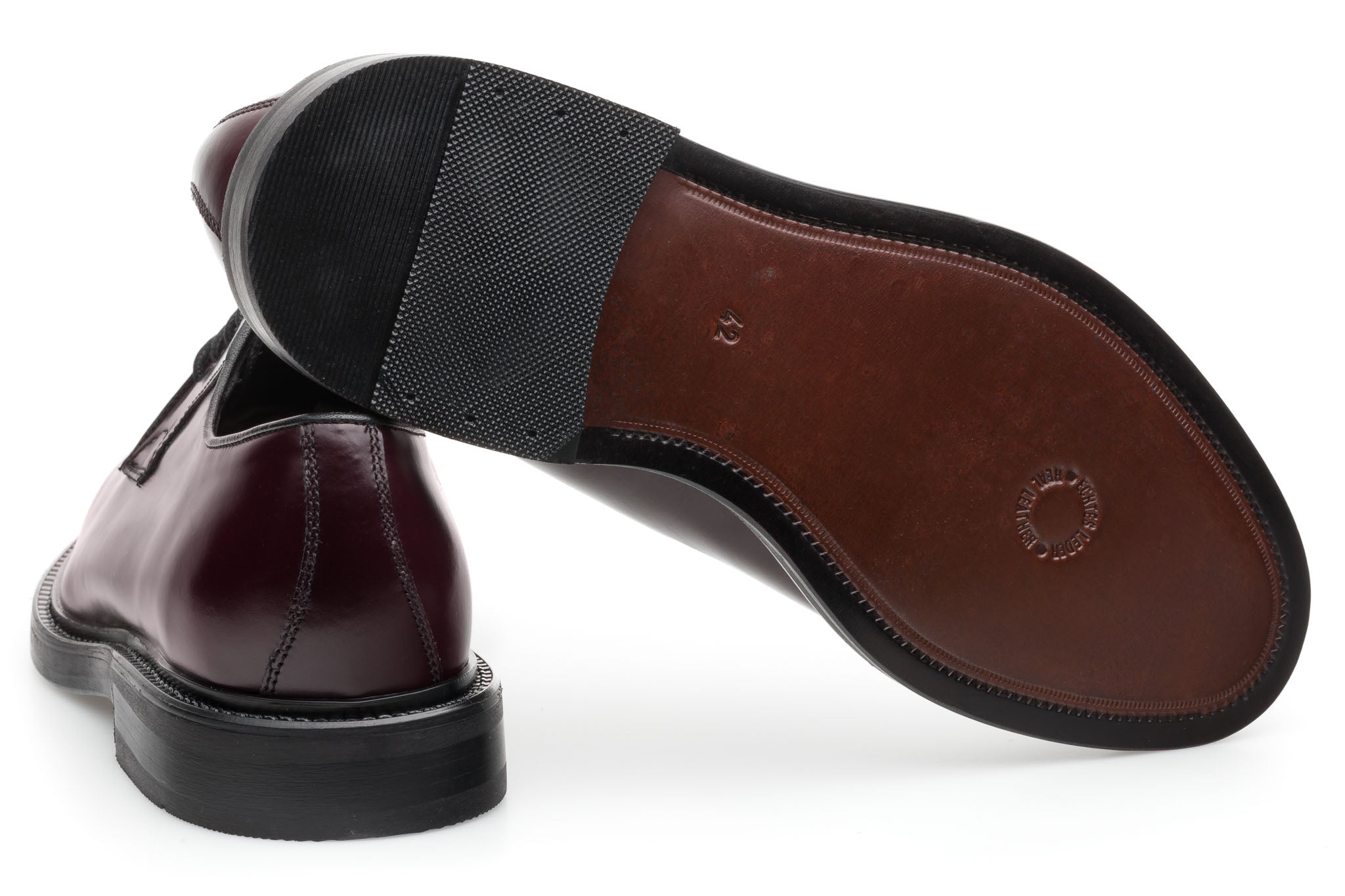Antica Cuoieria Derby Spazzolato Bordeaux Made in Italy