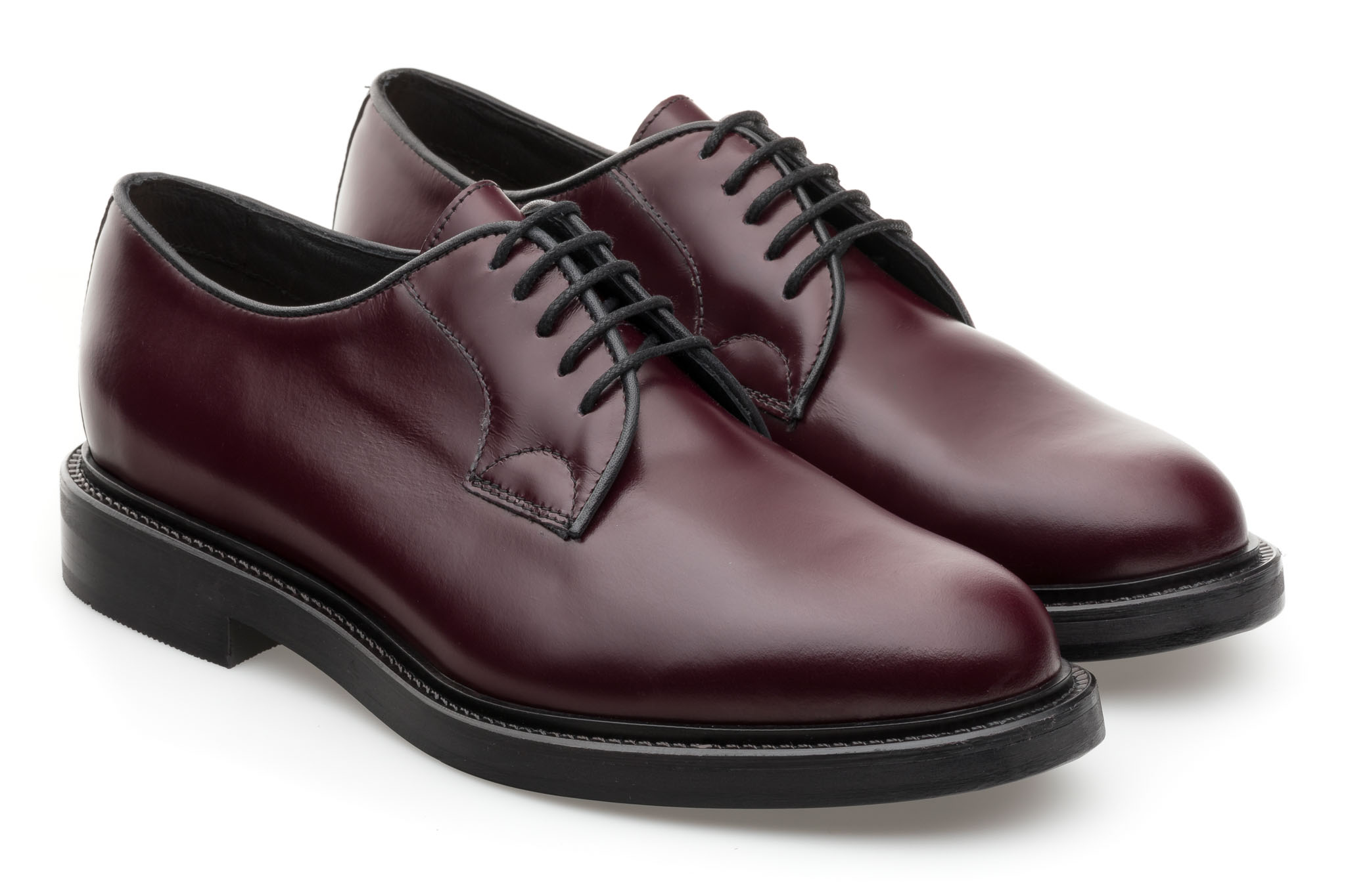 Antica Cuoieria Derby Spazzolato Bordeaux Made in Italy