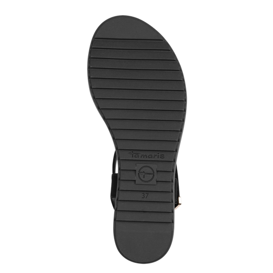 Tamaris Sandalo Nero con velcri