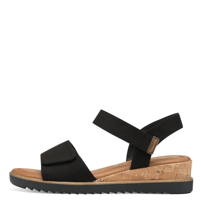 Tamaris Sandalo Nero con velcri
