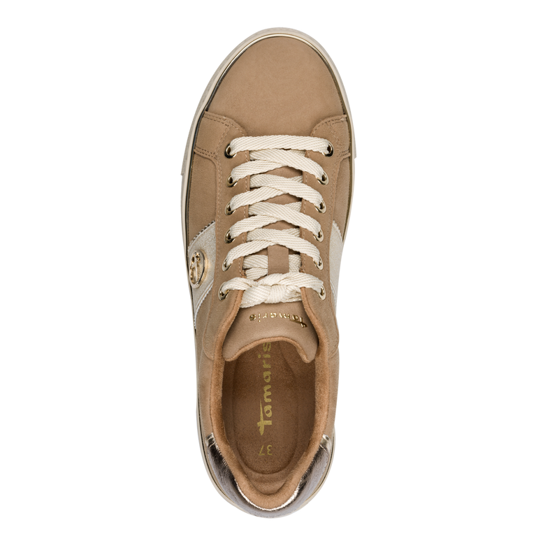 Tamaris sneaker marrone in memory foam