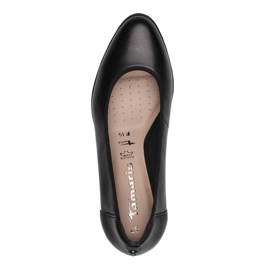 Tamaris decollete nera in pelle