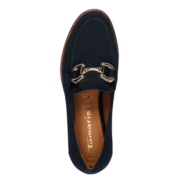Tamaris mocassino camoscio blu