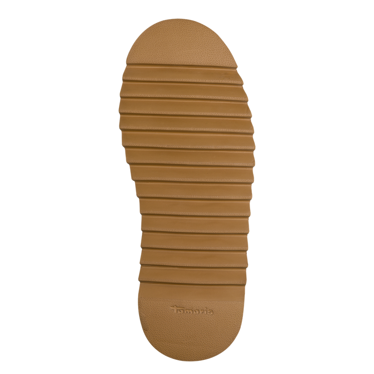 Tamaris sabot beige con pelliccia