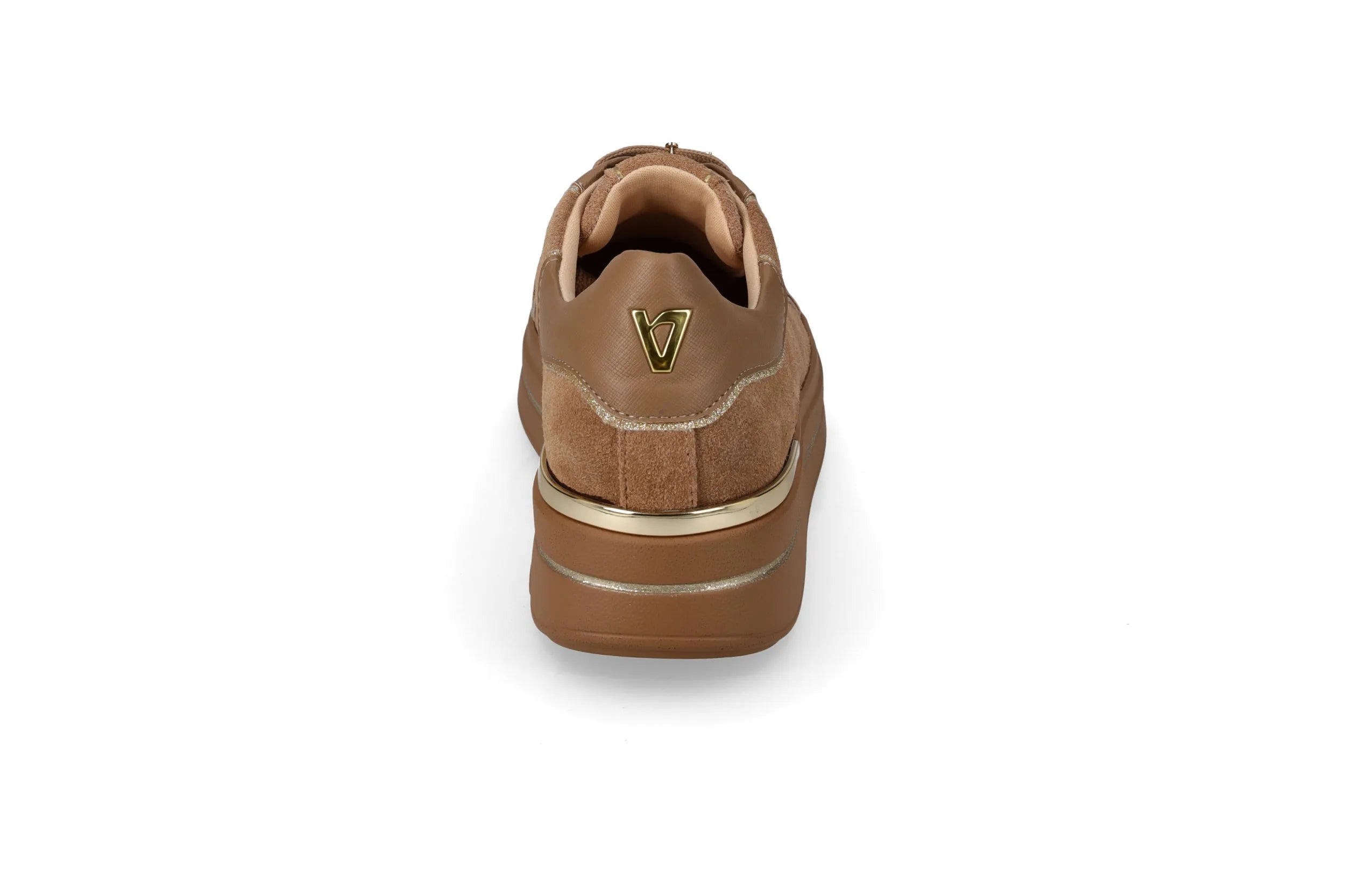 Valleverde Sneaker gioiello in camoscio tortora