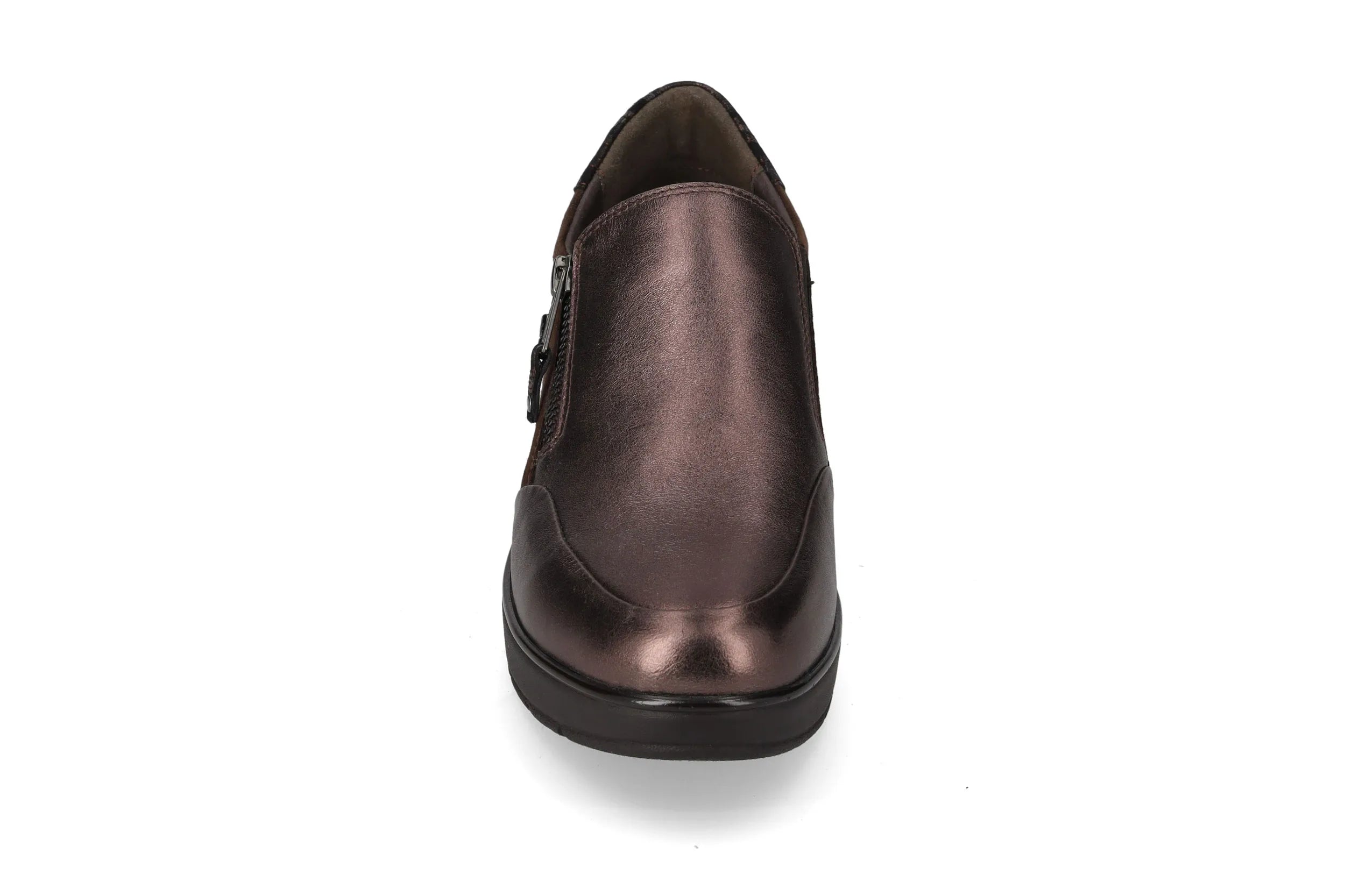 Valleverde mocassino bronzo con zip