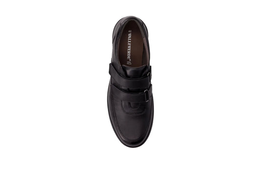 Valleverde Scarpa uomo vitello nero con velcri