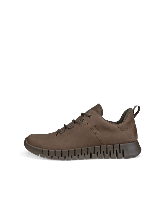 Ecco sneaker impermeabili gore-tex grigia camoscio ingrassato