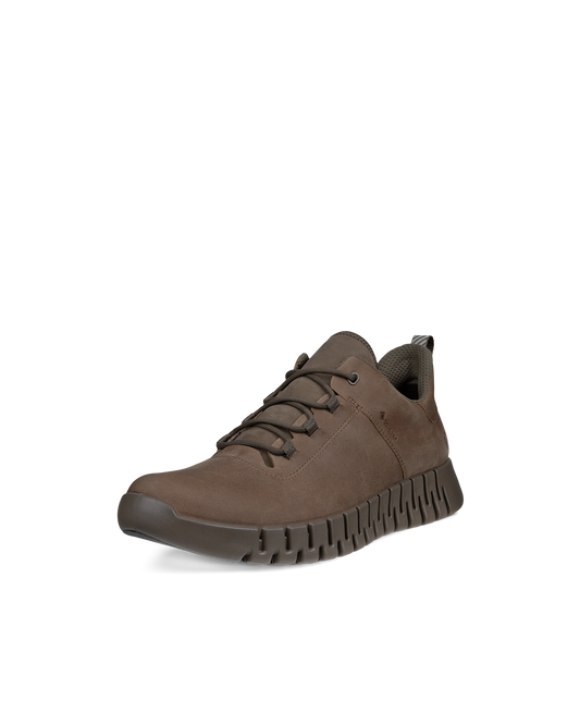 Ecco sneaker impermeabili gore-tex grigia camoscio ingrassato