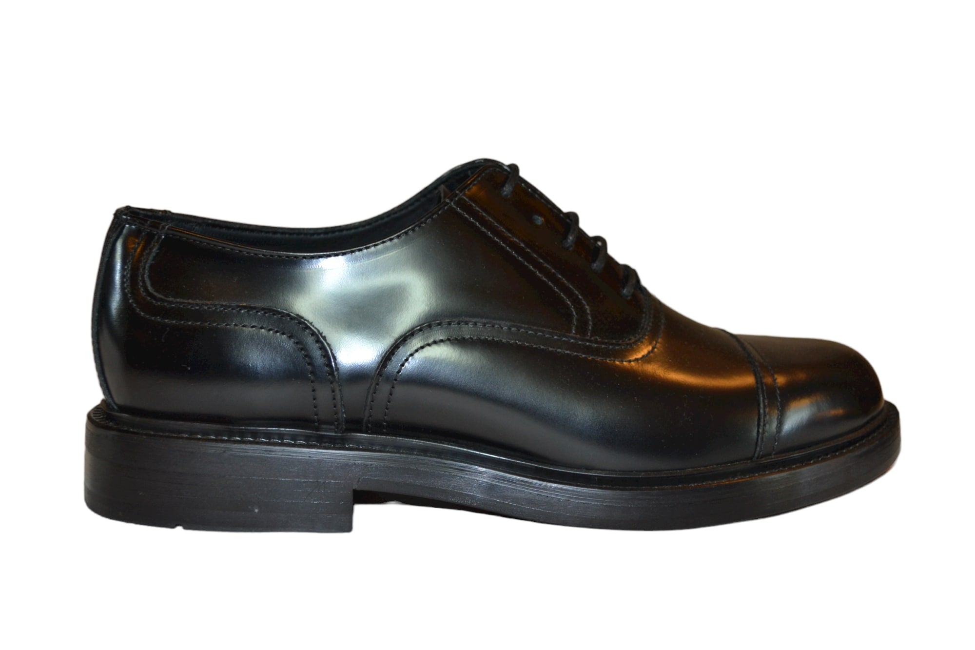 Oxford nera 100% Made in Italy fondo cuoio