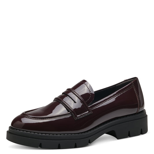 Mocassino Vegano bordeaux Lucido