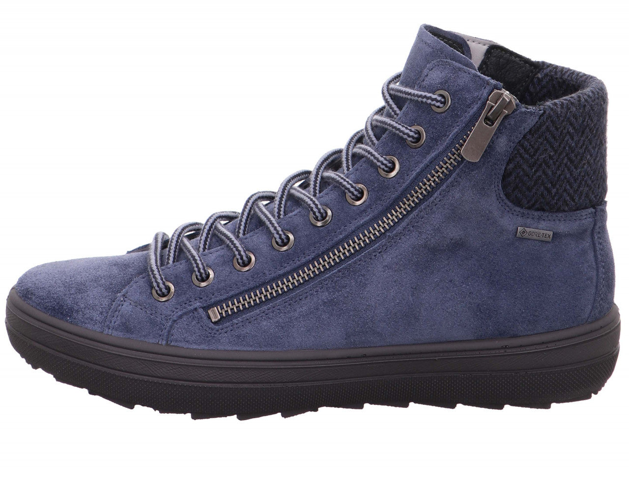 Scarponcino Camoscio Blu in Gore Tex