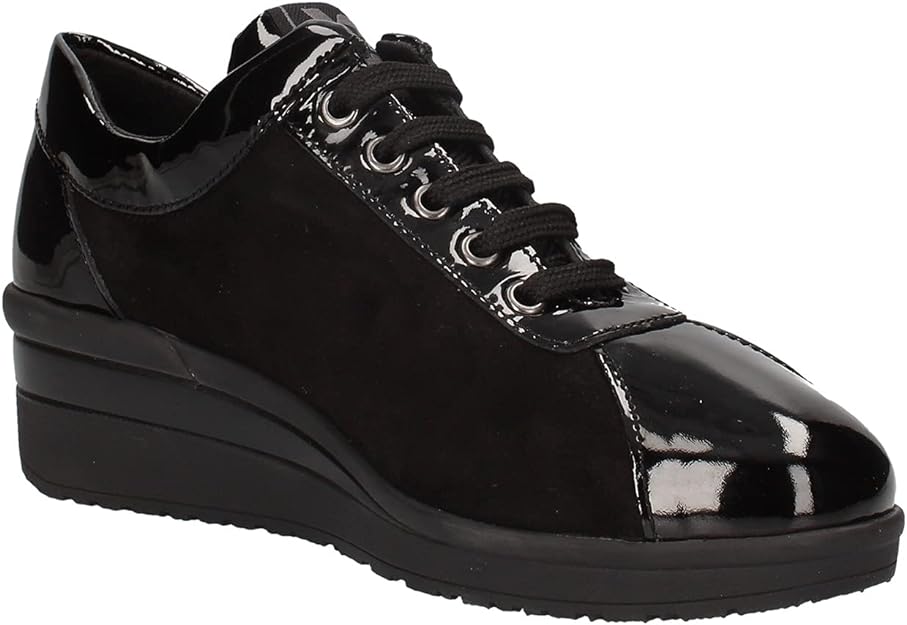 Sneaker Camoscio nero con laccio