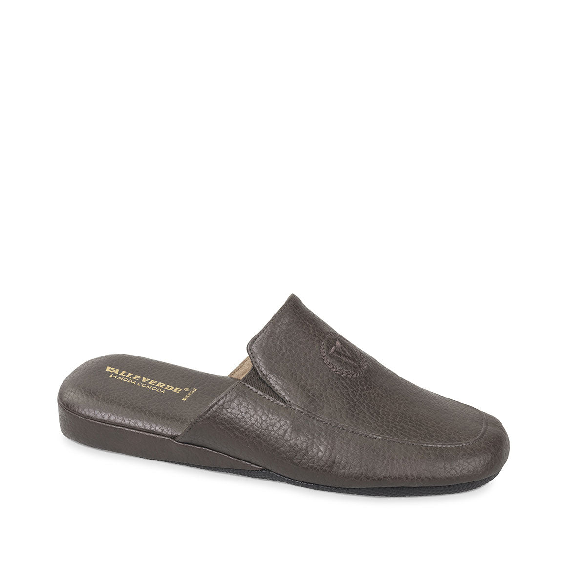 Pantofola pelle marrone