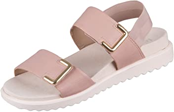 SANDALO COLOR CARNE CON VELCRI