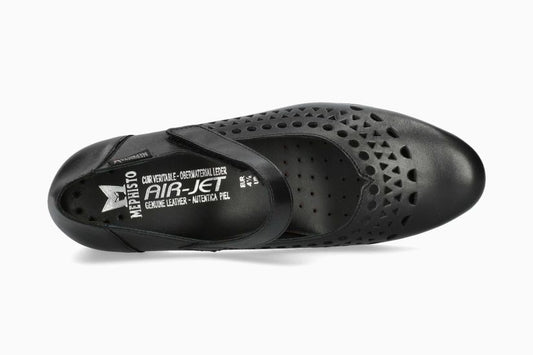 DECOLLETE CON CINTURINO IN PELLE NERA