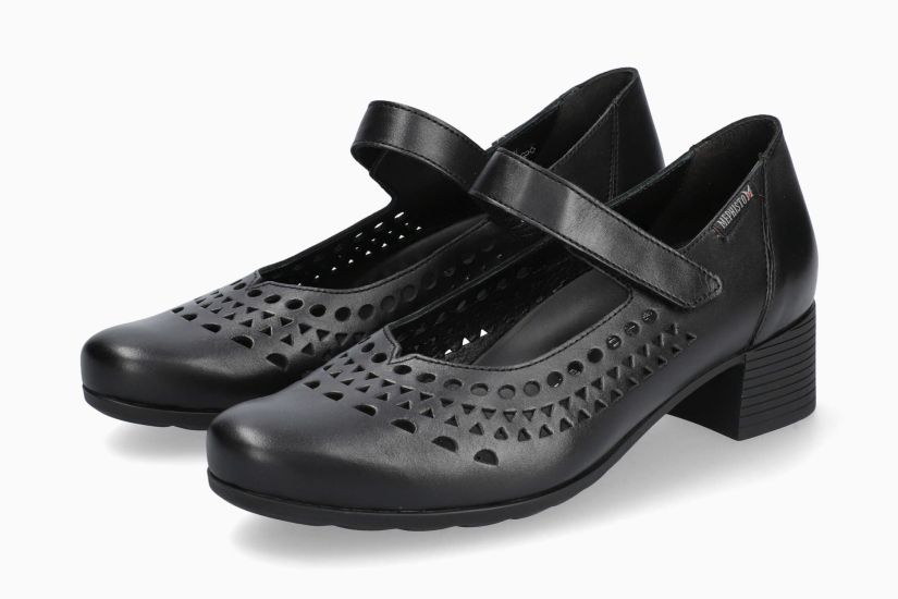 DECOLLETE CON CINTURINO IN PELLE NERA