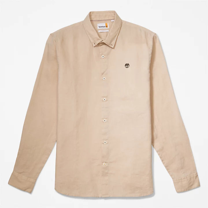 CAMICIA SLIM FIT IN LINO MILL RIVER DA UOMO IN BEIGE