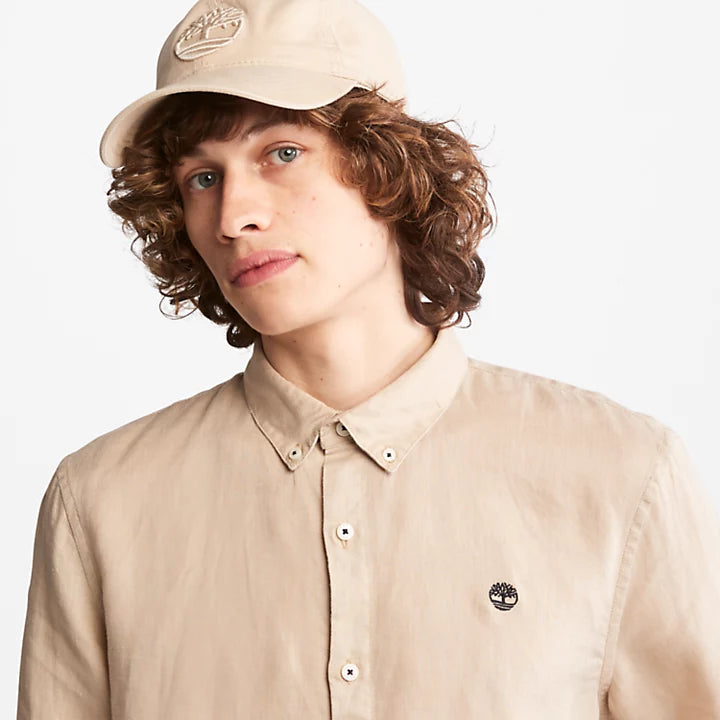 CAMICIA SLIM FIT IN LINO MILL RIVER DA UOMO IN BEIGE